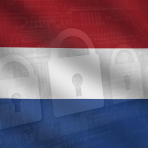 Nederlandse vlag gecombineerd met hangsloten als symbool voor veilige data-opslag op servers op Nederlandse bodem.